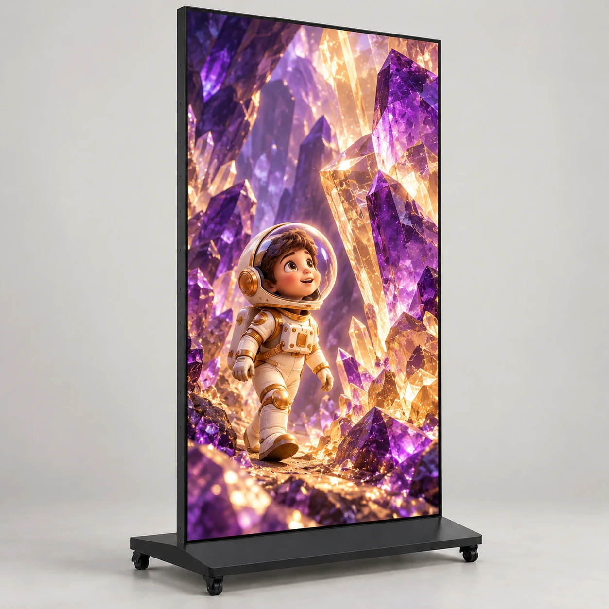 98-inch Floor-standing LCD reference-based product render