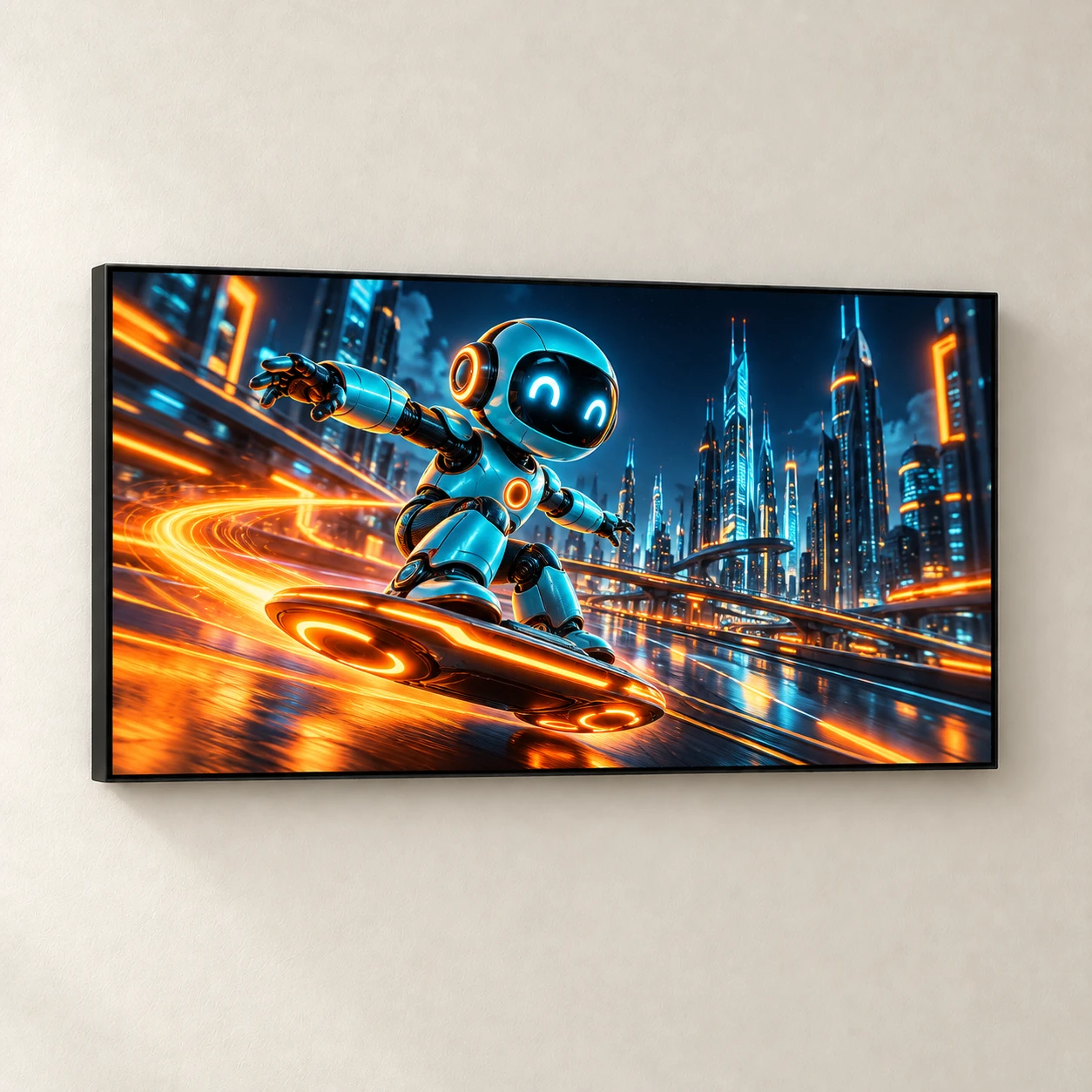 65-inch Wall-mounted LCD reference-based product render